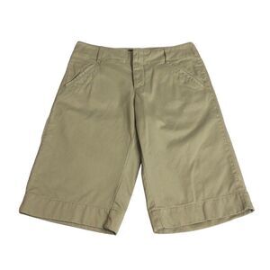 Vintage Ralph‎ Lauren Shorts Womens 4 Brown Bermuda Mid Rise Button Fly Safari